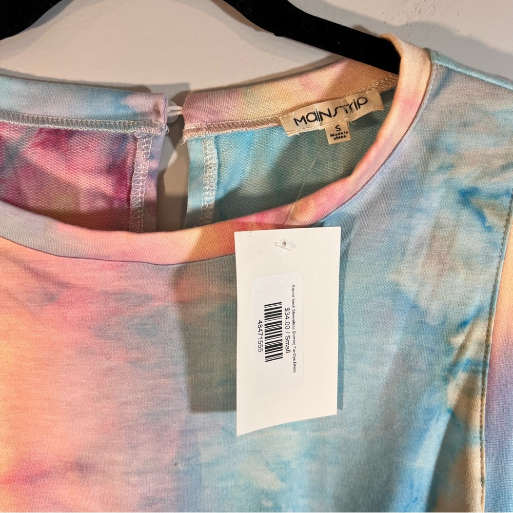 NWT Main Strip Tie Dye Fitted Dress - Picture 5 of 11